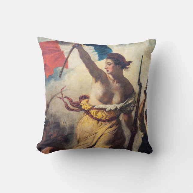 Coussin Delacroix - La Liberté guidant le peuple Gros plan (Recto)