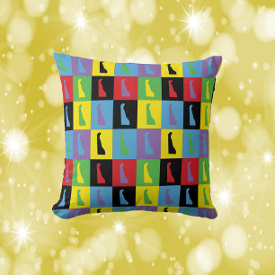 Coussin Delaware Pop Art Motif d'État