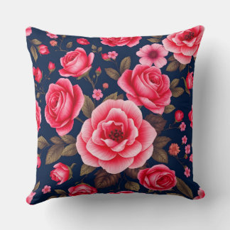 Coussin d'élégance florale dynamique