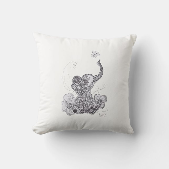 Coussin d'éléphant de bébé (Recto)