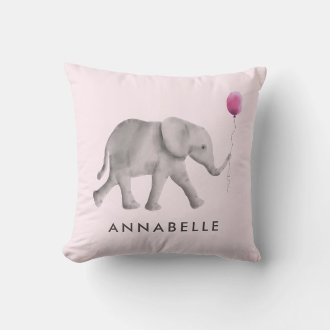Coussin d'éléphant pour bébé pour chambre d'enfant (Recto)