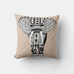 Coussin d'éléphants tribaux de Bohême