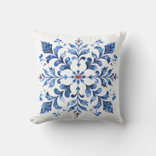 Coussin Delft Blue Nordic Flocon de Neige Noël