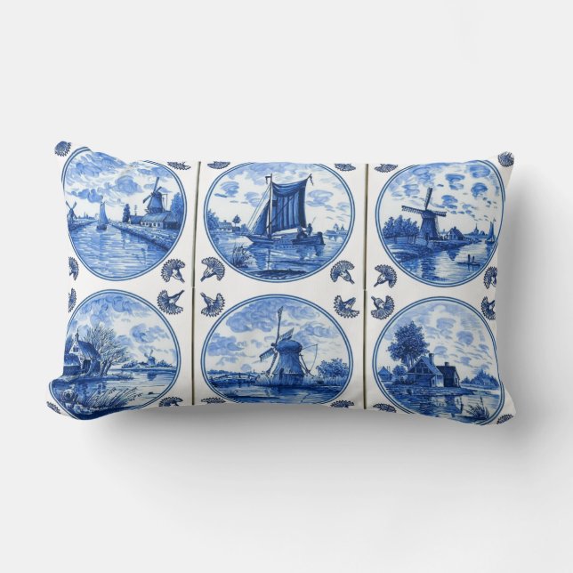 Coussin Delft Style Tiles (Recto)
