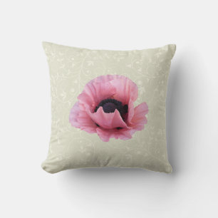 Coussin Délicat Pavot Rose