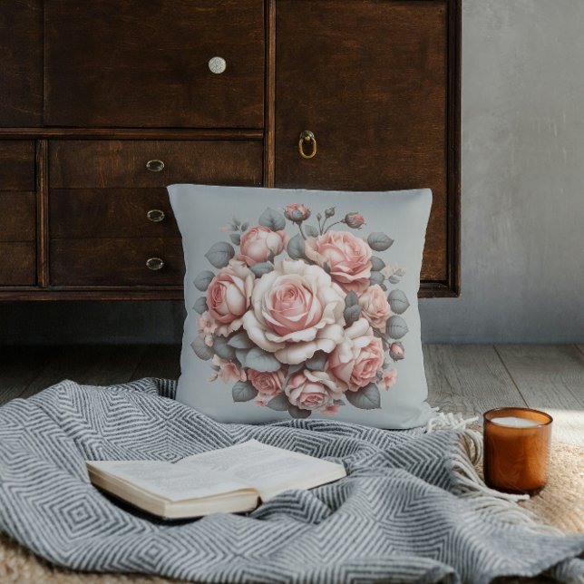 Coussin Délice de Rose Shabby Chic (Créateur téléchargé)