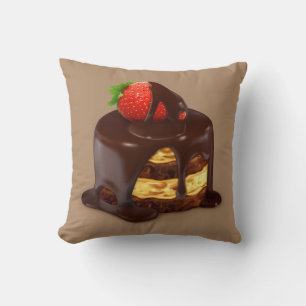 Coussin Délicieux gâteau à la crème glacée au chocolat
