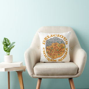 Coussin Délicieux poulet Korma cuisine indienne