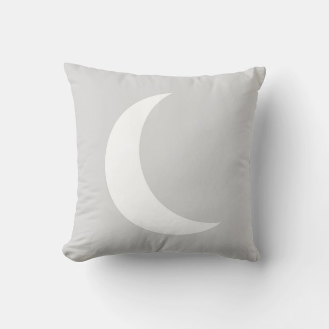 Coussin Demi-Lune Blanc & Gris (Recto)