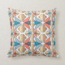 Demi-lunes dans le corail et Turquoise