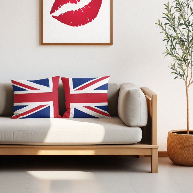 Coussin Demi-Union Jack (Half Union Jack Throw Pillow)