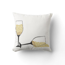 Coussin d'empreinte de patte de vin rouge et blanc