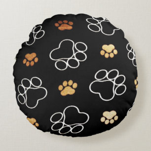 coussin d'empreintes de chien