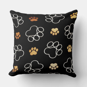coussin d'empreintes de chien