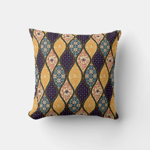 Coussin Denim Bleu Art Nouveau : sans couture