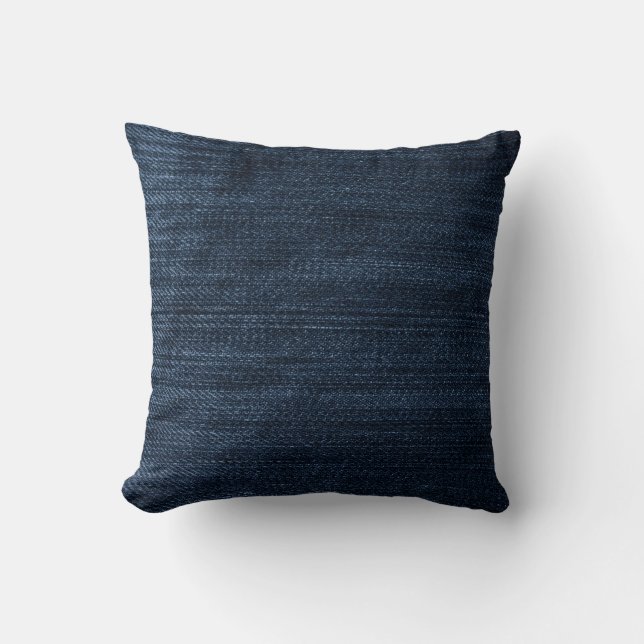 Coussin Denim bleu-foncé (Recto)