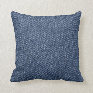 Coussin Denim bleu moyen