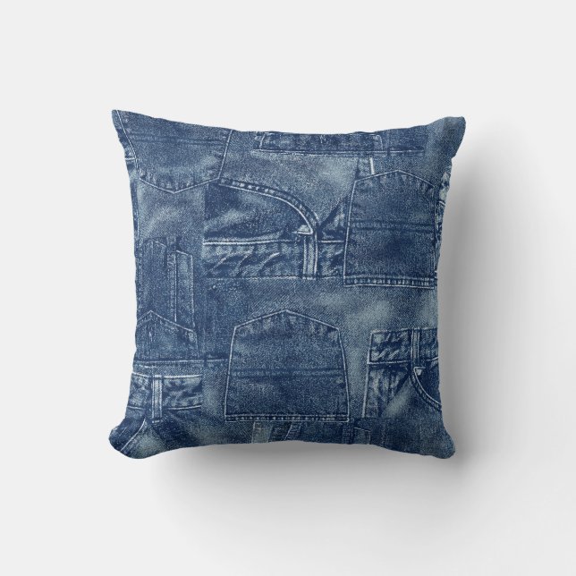 Coussin Denim material, (Recto)