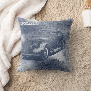Coussin Denim Steampunk
