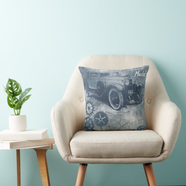 Coussin Denim Steampunk (Chaise)