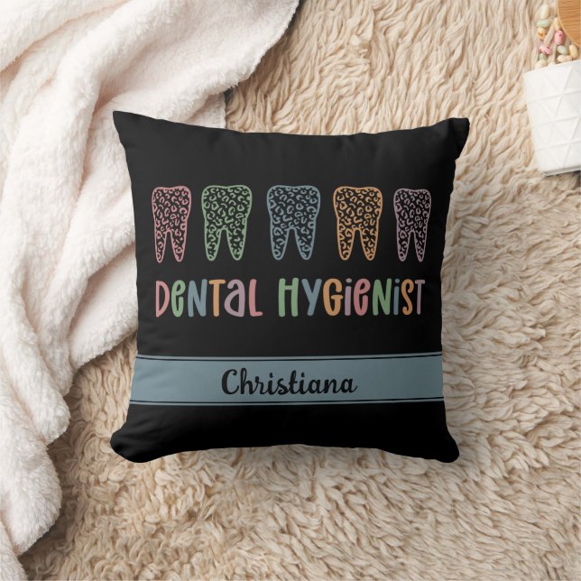 Coussin Dentaire personnalisé Hygiéniste dents Empreintes  (Couverture)