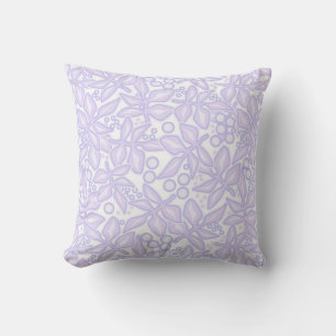 Coussin Dentelle de fleurs violettes florales inaltérables