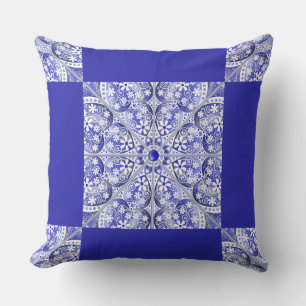 Coussin Dentelle en céramique Bleu de Grèce