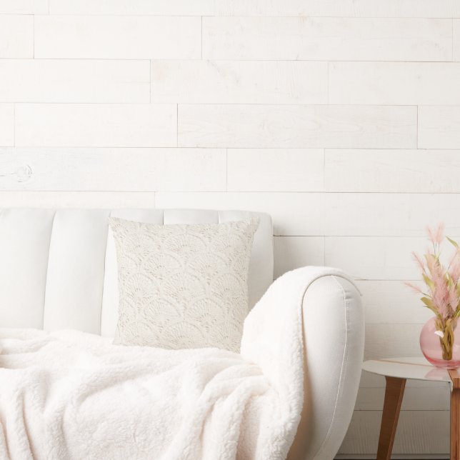 Coussin Dentelle fausse blanc crème (Canapé)