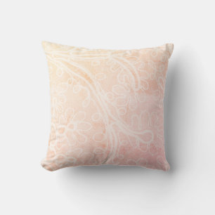Coussin Dentelle rose Peach Jolie fille Pastel Baby