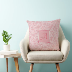 Coussin Dentelle rose vierge personnalisée