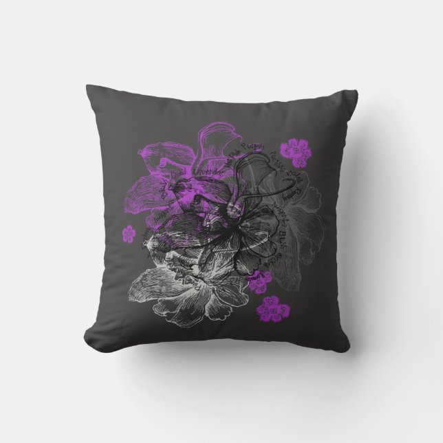 Coussin Dentelle Wahine Orchidée Hawaïenne Réversible (Recto)