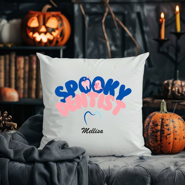 Coussin Dentiste éffrayant Nom personnalisé Cadeau Hallowe (Créateur téléchargé)