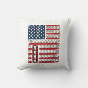 Coussin Dentiste Patriotique Drapeau Dentaire