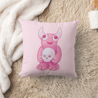 Coussin Déplaisant Demon Pink Crâne Pastel Goth Enfants