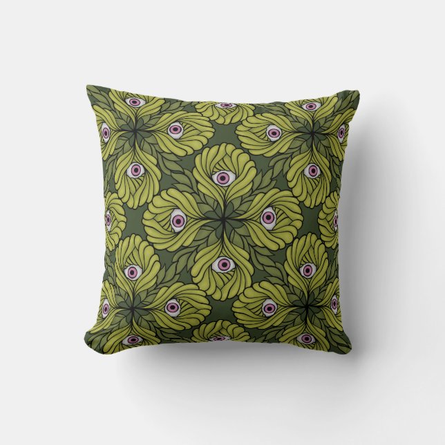 Coussin Déplaisant mignon Plante printemps vert Imaginaire (Recto)