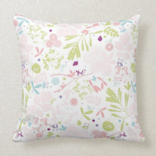 Coussin déploiement de motif floral