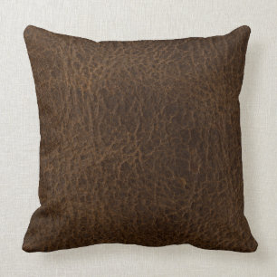 Coussin d'époque en cuir Brown