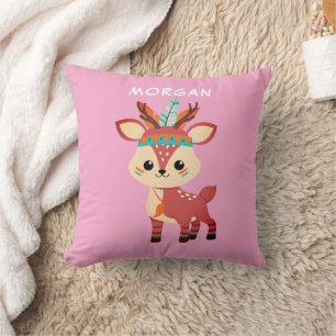 Coussin Der indien, nom ou message, rose