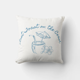 Coussin Dernier toast sur la Côte Bachelorette Party Desig
