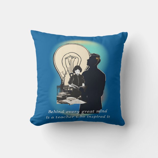Coussin Derrière Chaque Grand Esprit Se Trouve Un Professe (Recto)
