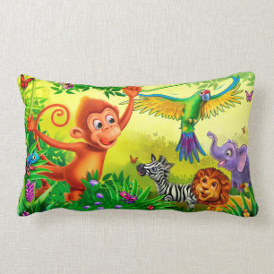 Coussin des animaux de la jungle