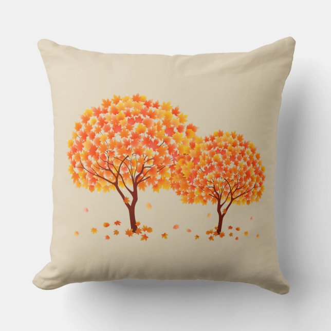 Coussin des arbres d'automne (Recto)