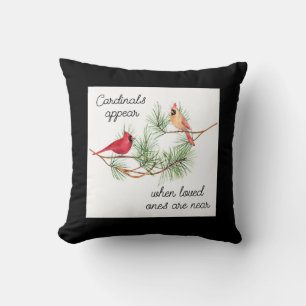 Coussin Des cardinaux apparaissent quand les proches sont