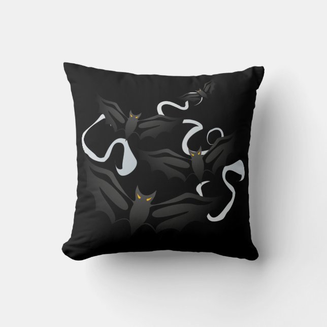 Coussin des chauves-souris d'Halloween (Recto)
