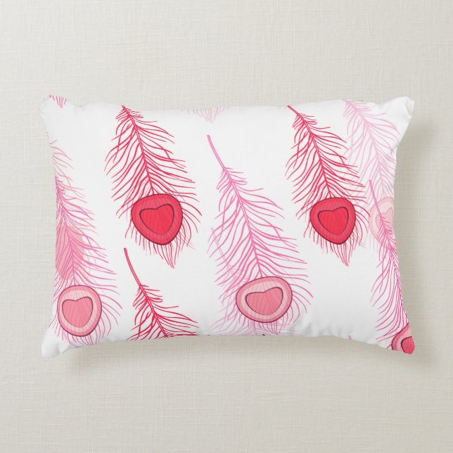 Coussin des Coeurs rouges roses (Devant)