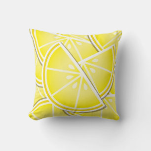 Coussin Des coins de citron funky !