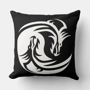 coussin des dragons du yin yang