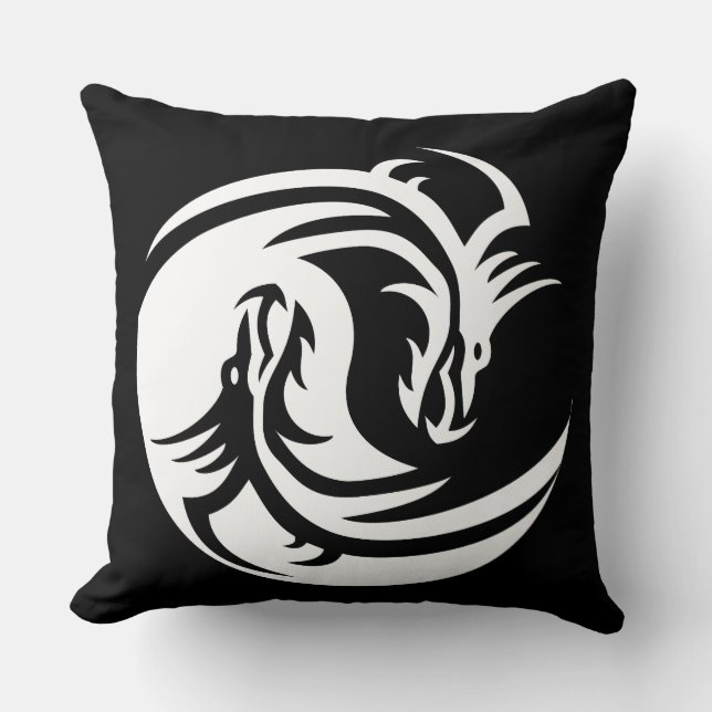 coussin des dragons du yin yang (Recto)