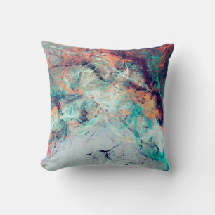 Coussin Des éclats artistiques lumineux. Abstraite peintur