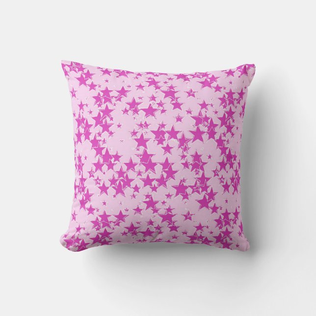 Coussin Des étoiles roses orchidées sur un arrière - plan  (Recto)